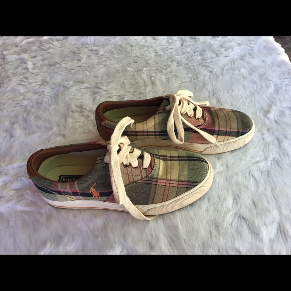 Polo Ralph Lauren men Vaughn sneaker plaid size 7